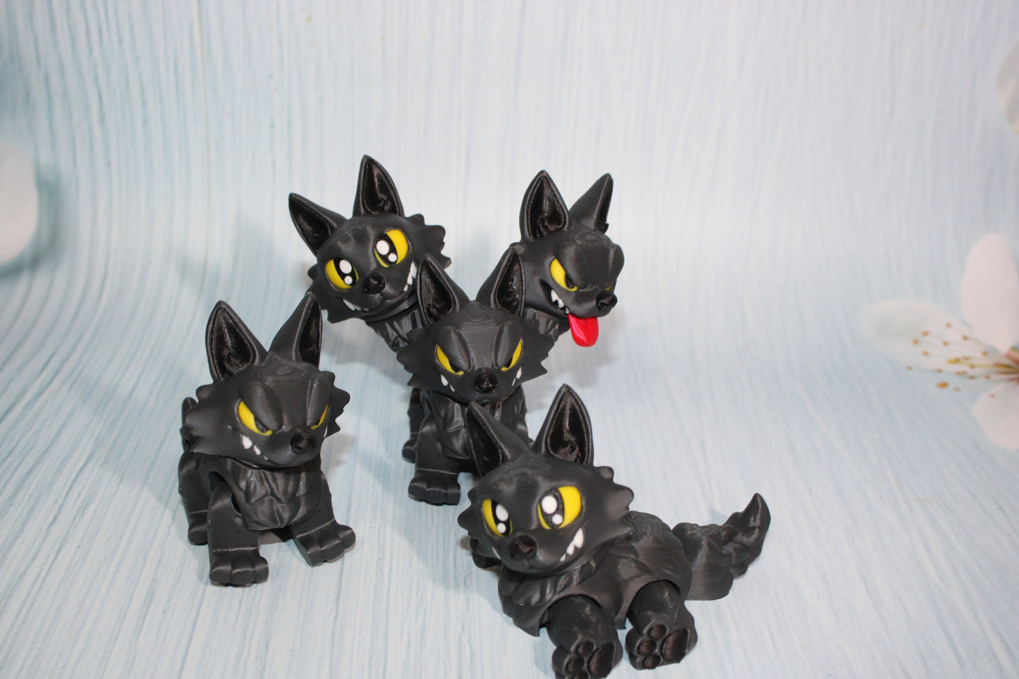 3D Printed Cerberus Dog-4" x 4" tall - Wonderland 3D Printing