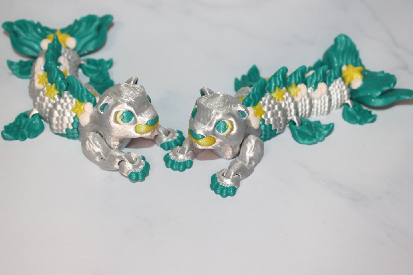 Aquarius the MerOtter Articulated 3d Printed Figurine - Wonderland 3D Printing