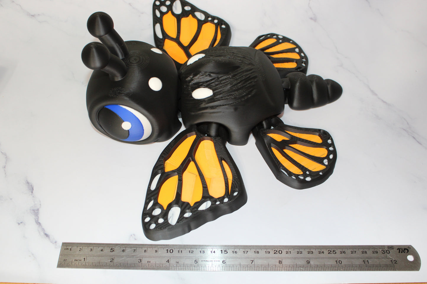 Texas Bluebonnet or Monarch Butterfly Turtles Articulated 3d Printed Figurine - Wonderland 3D Printing
