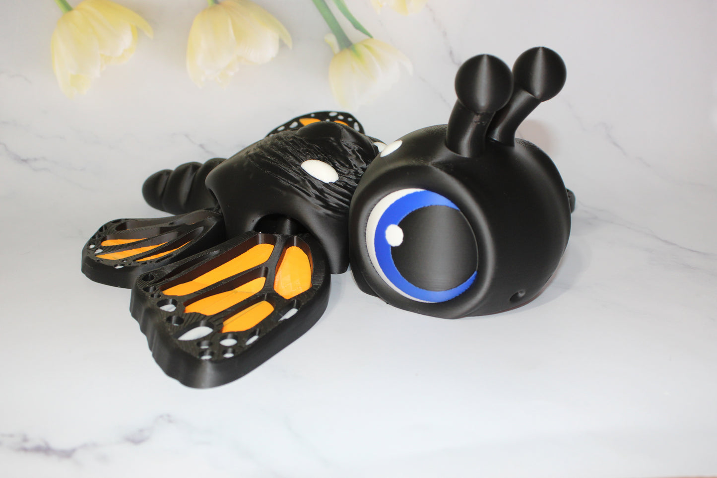 Texas Bluebonnet or Monarch Butterfly Turtles Articulated 3d Printed Figurine - Wonderland 3D Printing