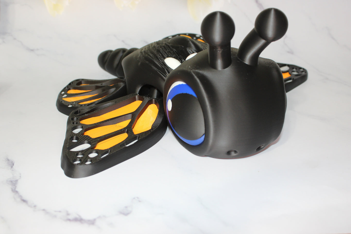 Texas Bluebonnet or Monarch Butterfly Turtles Articulated 3d Printed Figurine - Wonderland 3D Printing
