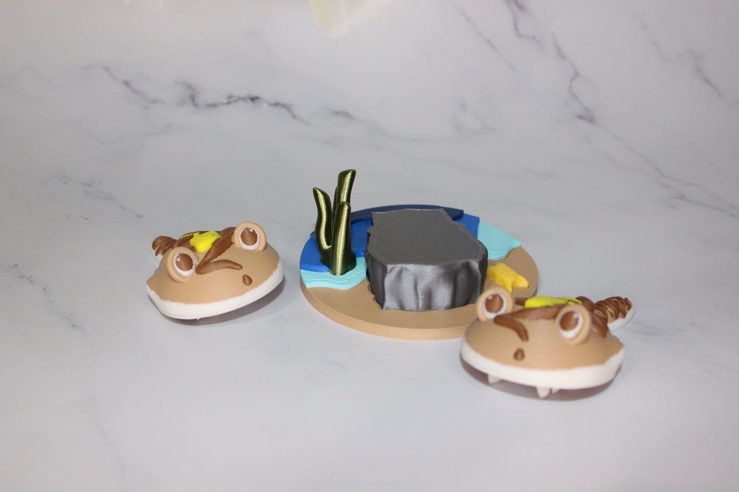 Pancake or Horseshoe Crab with Stand 3D Printed Articulated Flexi Figurine - Wonderland 3D Printing