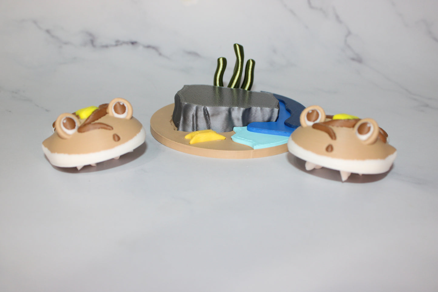 Pancake or Horseshoe Crab with Stand 3D Printed Articulated Flexi Figurine - Wonderland 3D Printing
