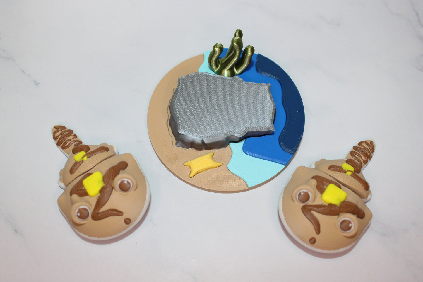 Pancake or Horseshoe Crab with Stand 3D Printed Articulated Flexi Figurine - Wonderland 3D Printing