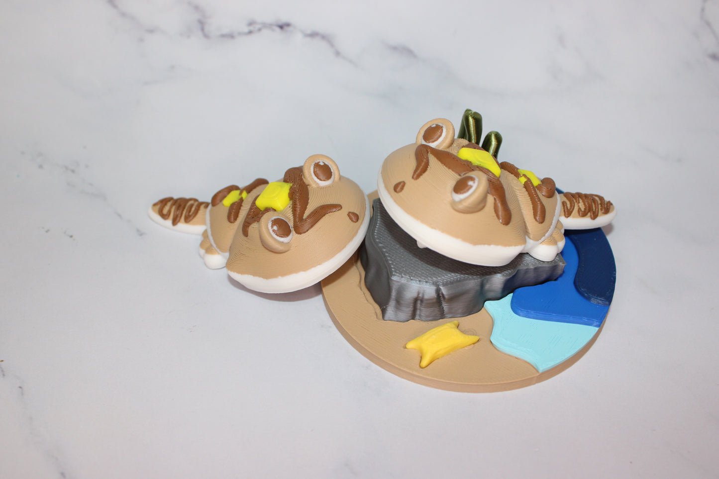 Pancake or Horseshoe Crab with Stand 3D Printed Articulated Flexi Figurine - Wonderland 3D Printing
