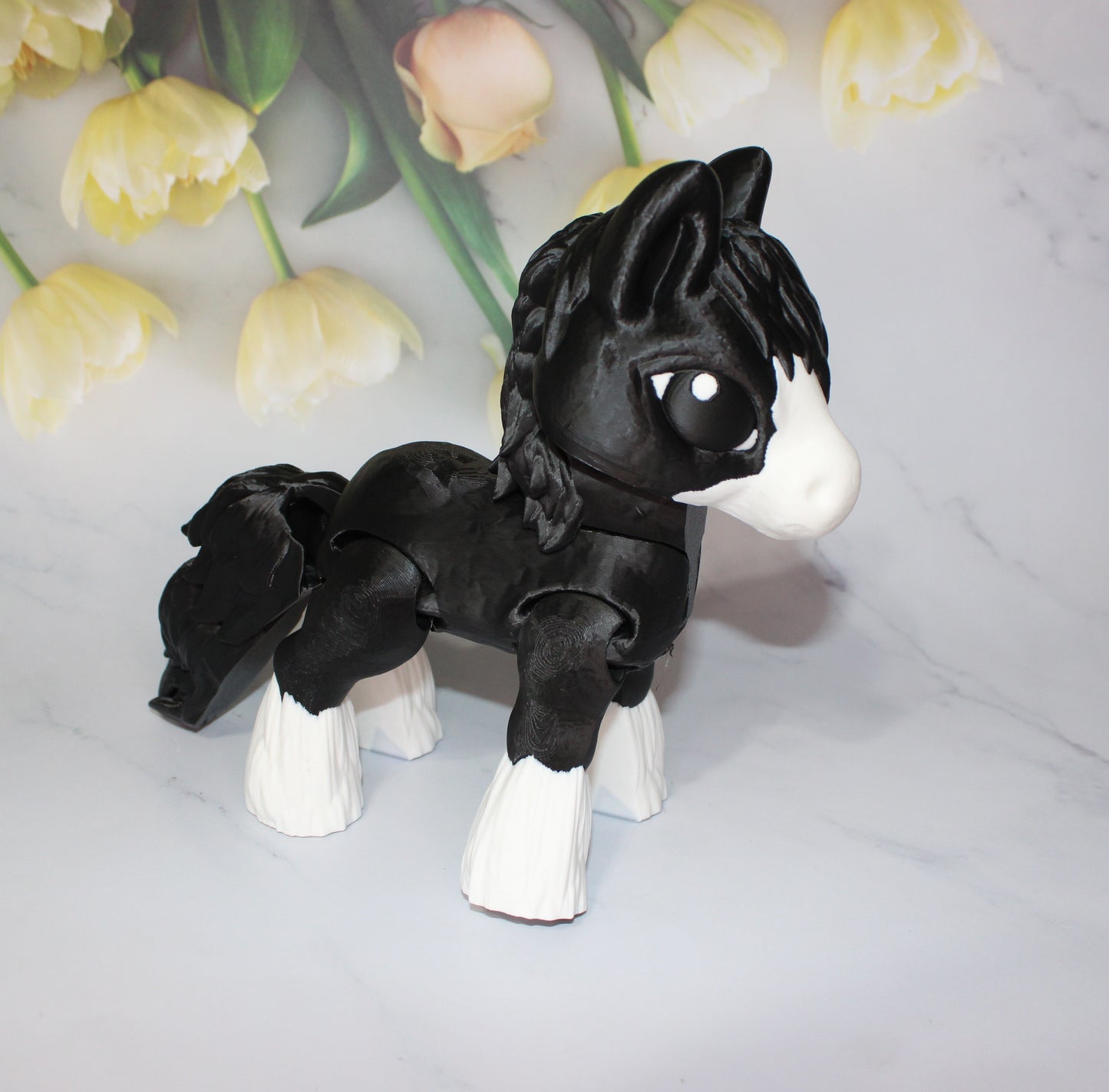Horse or Jumbo Horse 3D Printed Articulated Figurine - Wonderland 3D Printing