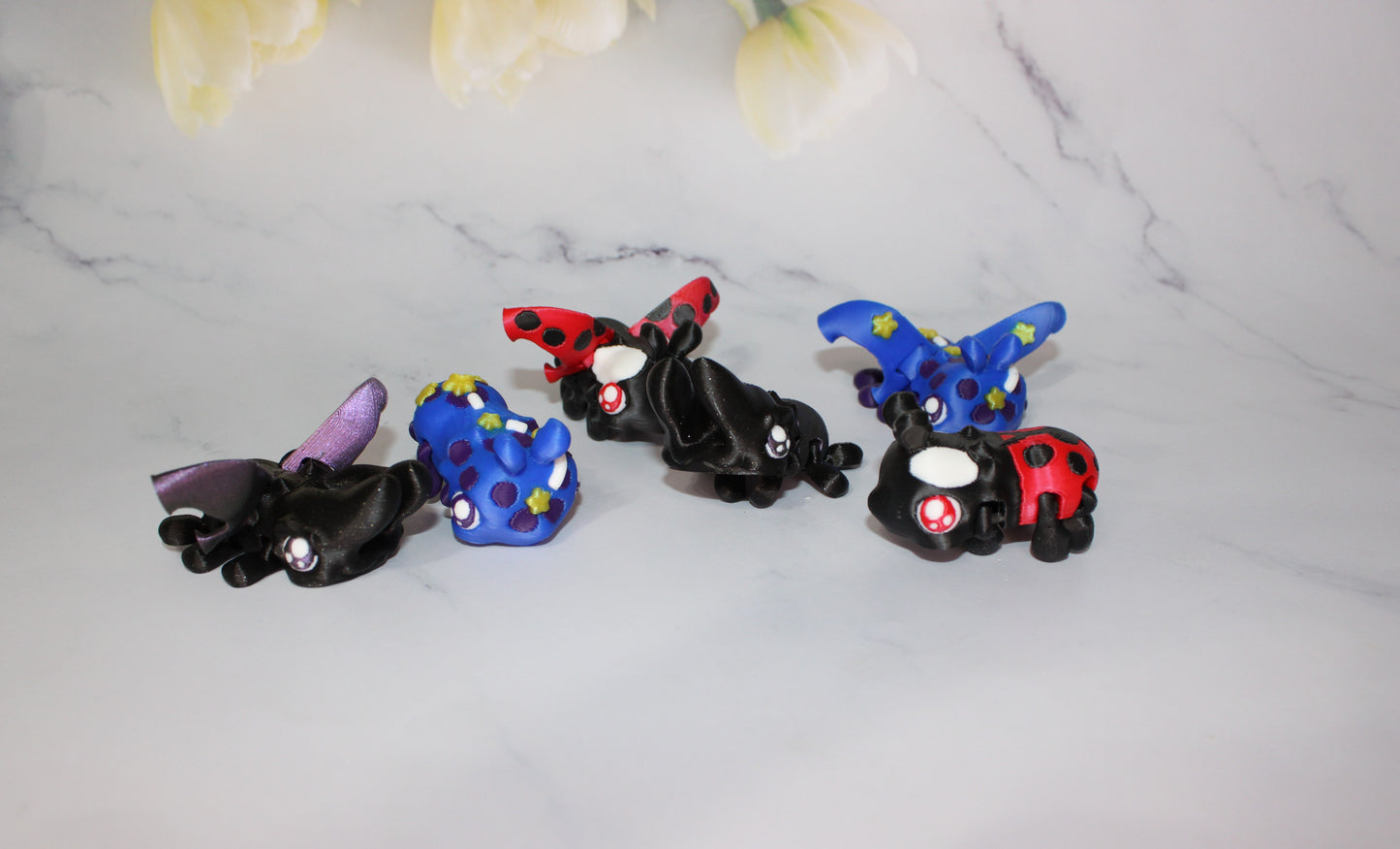 Beetles 2.5 inches 3D Printed Articulated Flexi Figurine - Wonderland 3D Printing