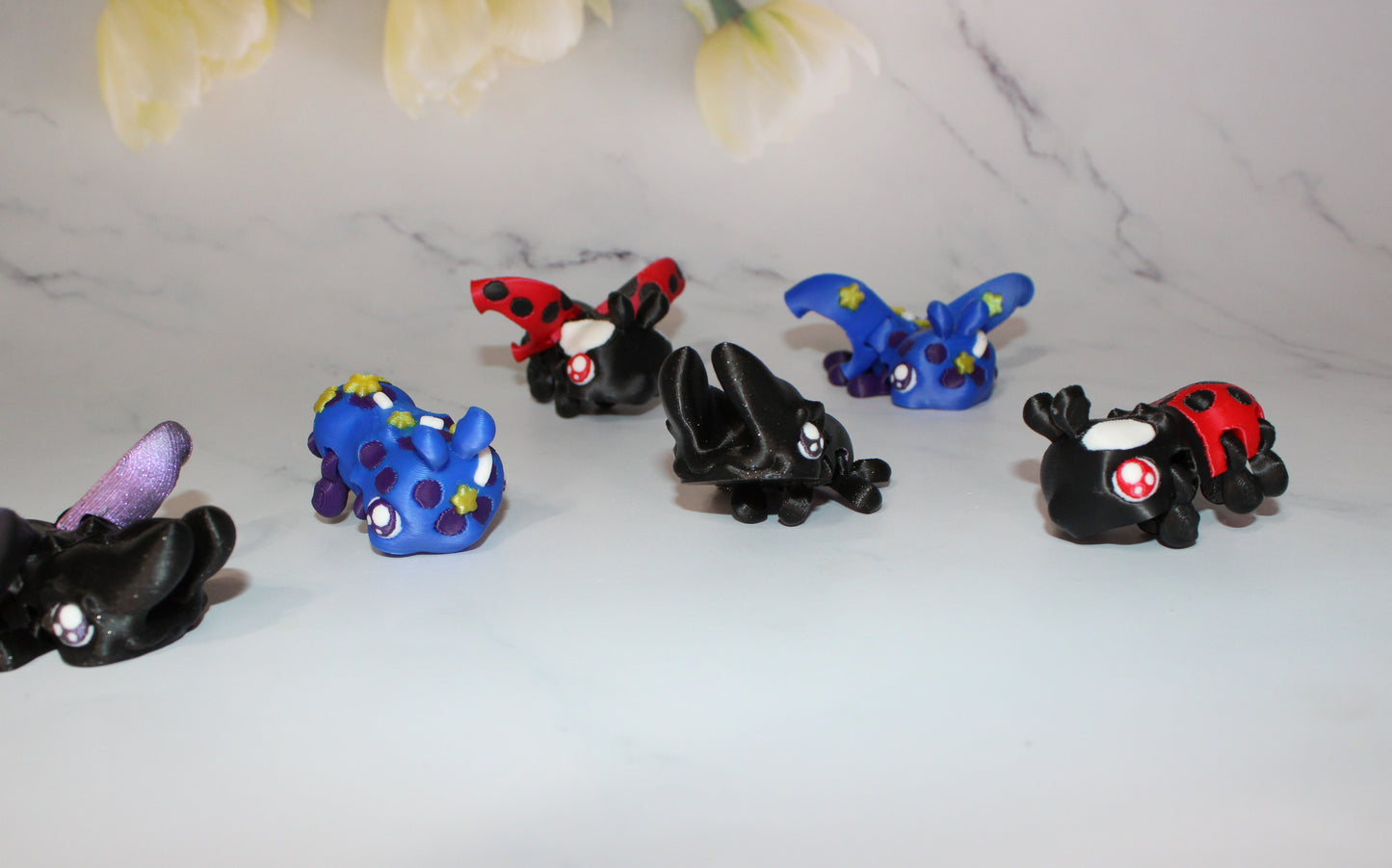 Beetles 2.5 inches 3D Printed Articulated Flexi Figurine - Wonderland 3D Printing