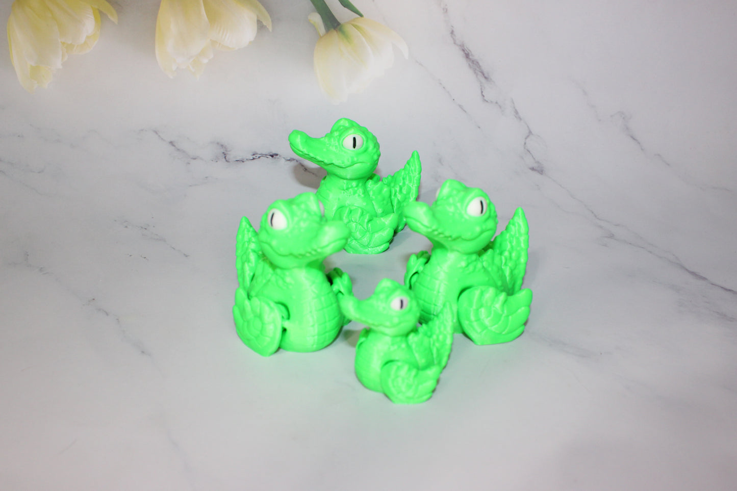 Quackodile 3D Printed Articulated Figurine - Wonderland 3D Printing