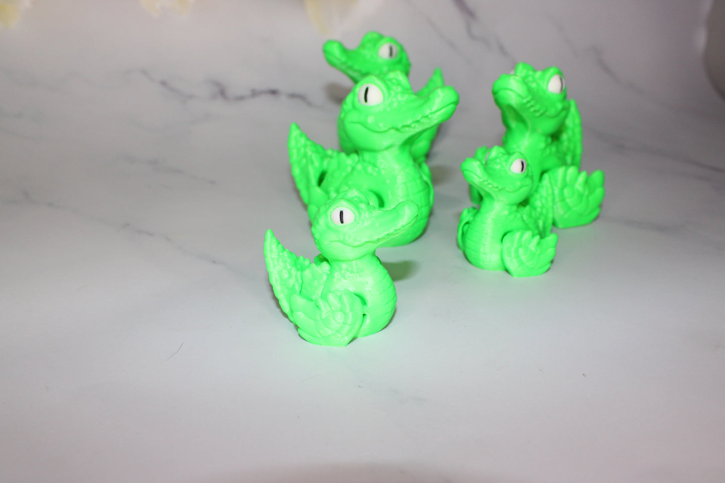 Quackodile 3D Printed Articulated Figurine - Wonderland 3D Printing