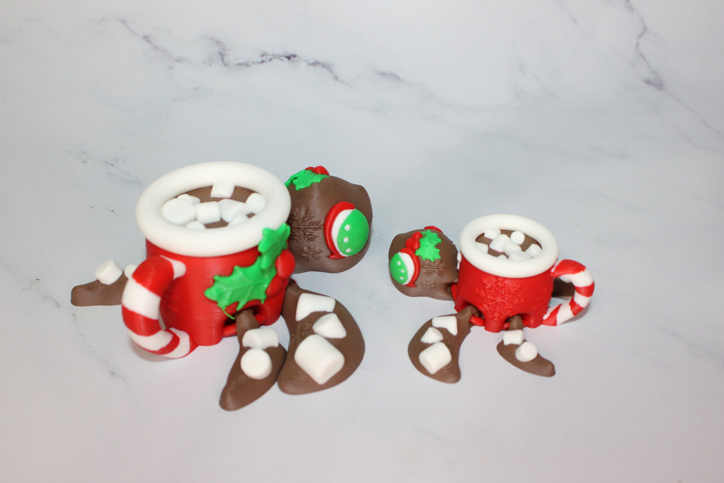 Coffee Turtles 3D Printed Articulated Flexi Figurine - Wonderland 3D Printing