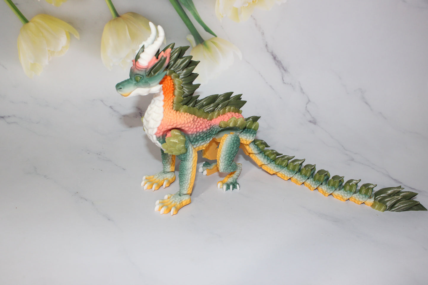 Knox Dragon 14 inches Long 3d Printed Articulated Figurine - Wonderland 3D Printing