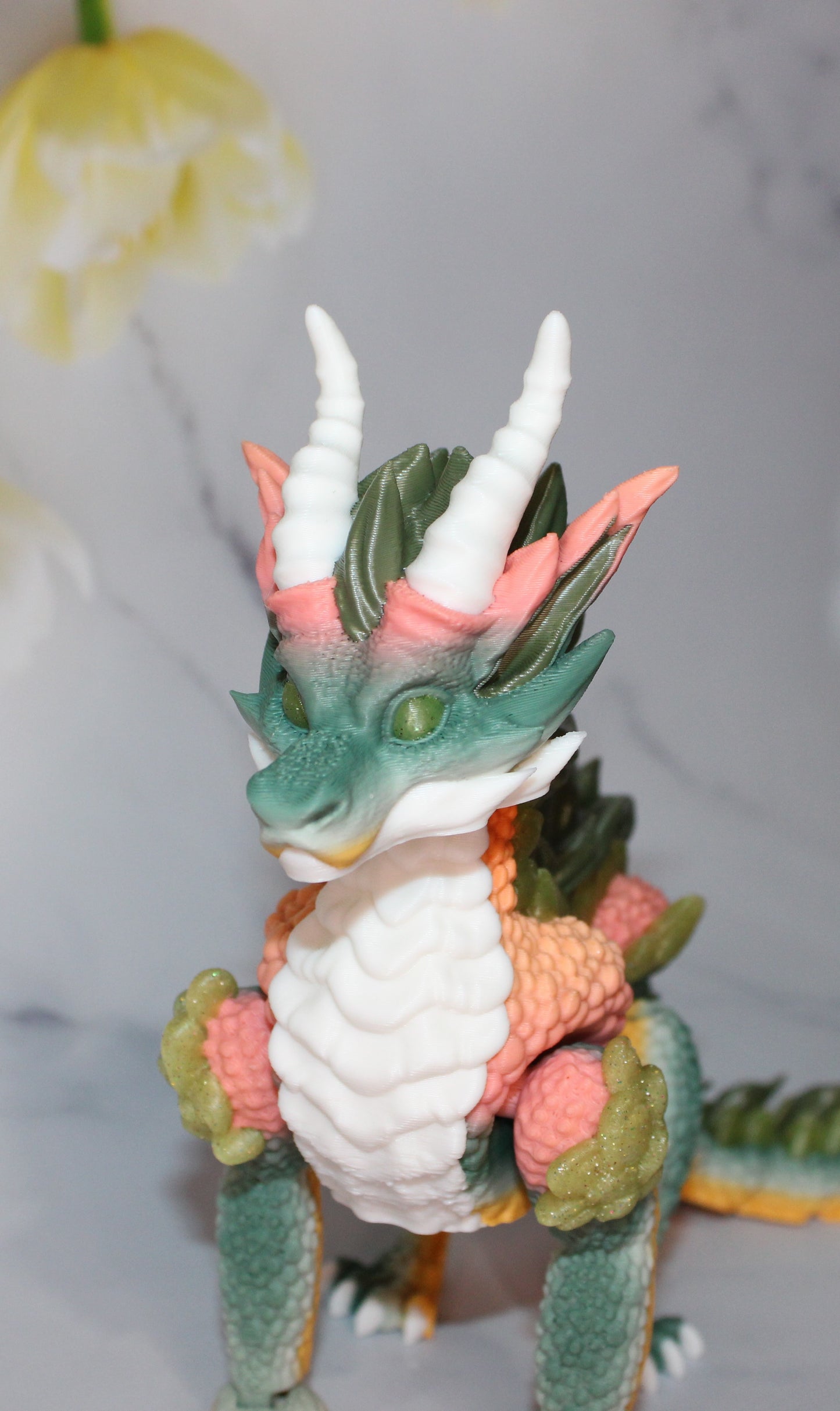 Knox Dragon 14 inches Long 3d Printed Articulated Figurine - Wonderland 3D Printing