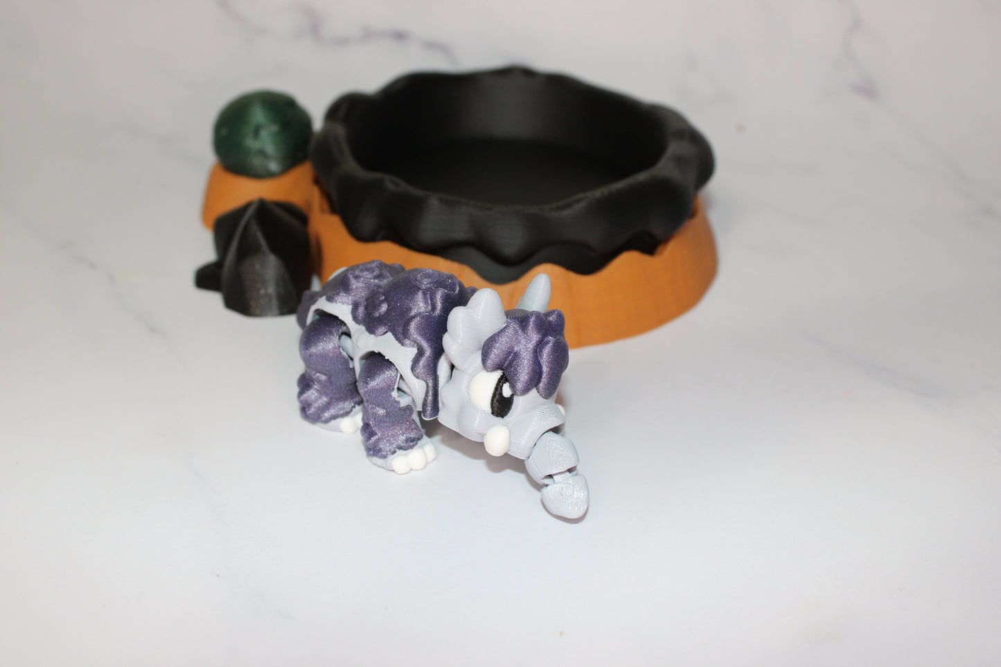 Magnolia the Mammoth or Daisy the Mammoth with Tar Pit Options 3D Printed Articulated Flexi Figurine - Wonderland 3D Printing