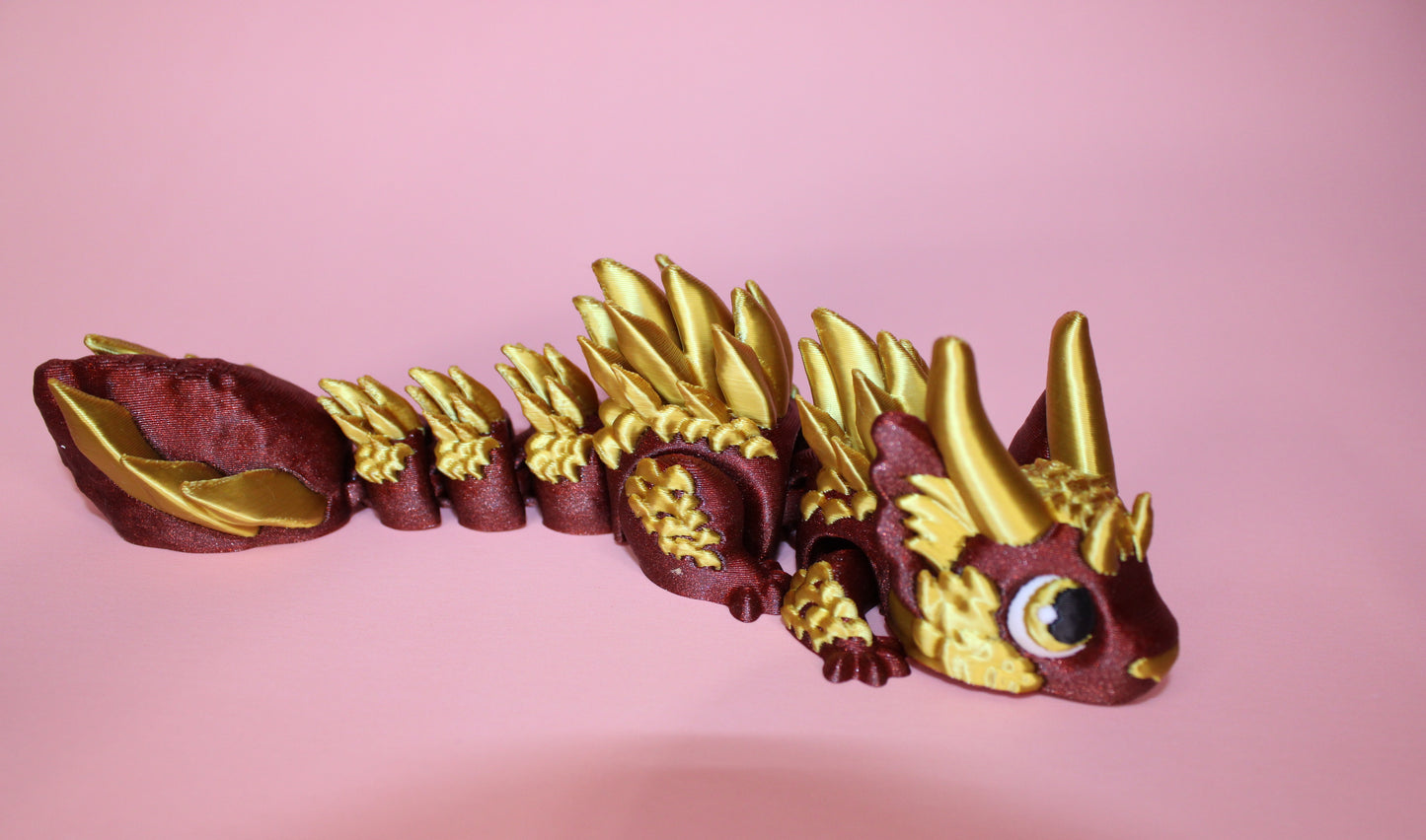 Fox Baby Dragon Articulated 3d Printed Figurine - Wonderland 3D Printing