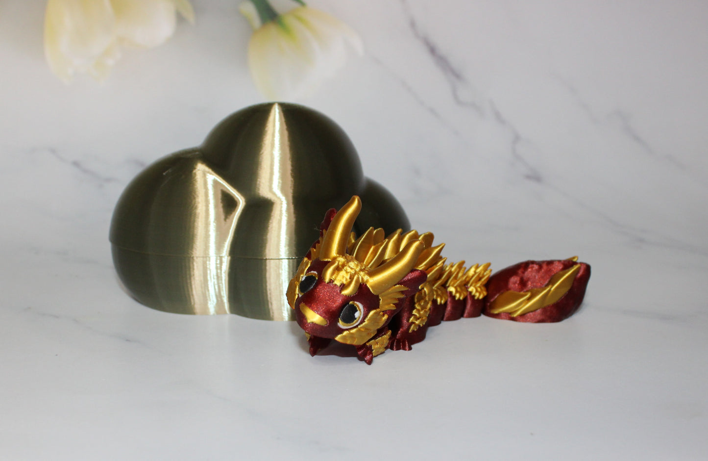 Fox Baby Dragon Articulated 3d Printed Figurine - Wonderland 3D Printing