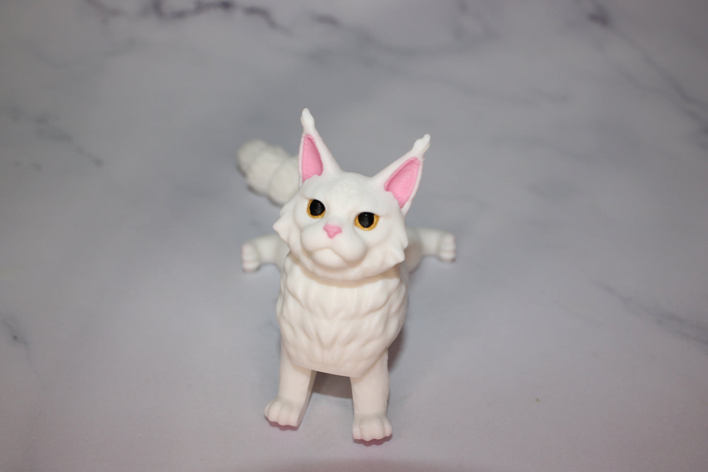 Maine Coon Cat 3D Printed Articulated Figurine - Wonderland 3D Printing