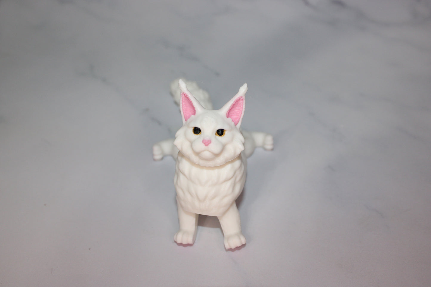 Maine Coon Cat 3D Printed Articulated Figurine - Wonderland 3D Printing
