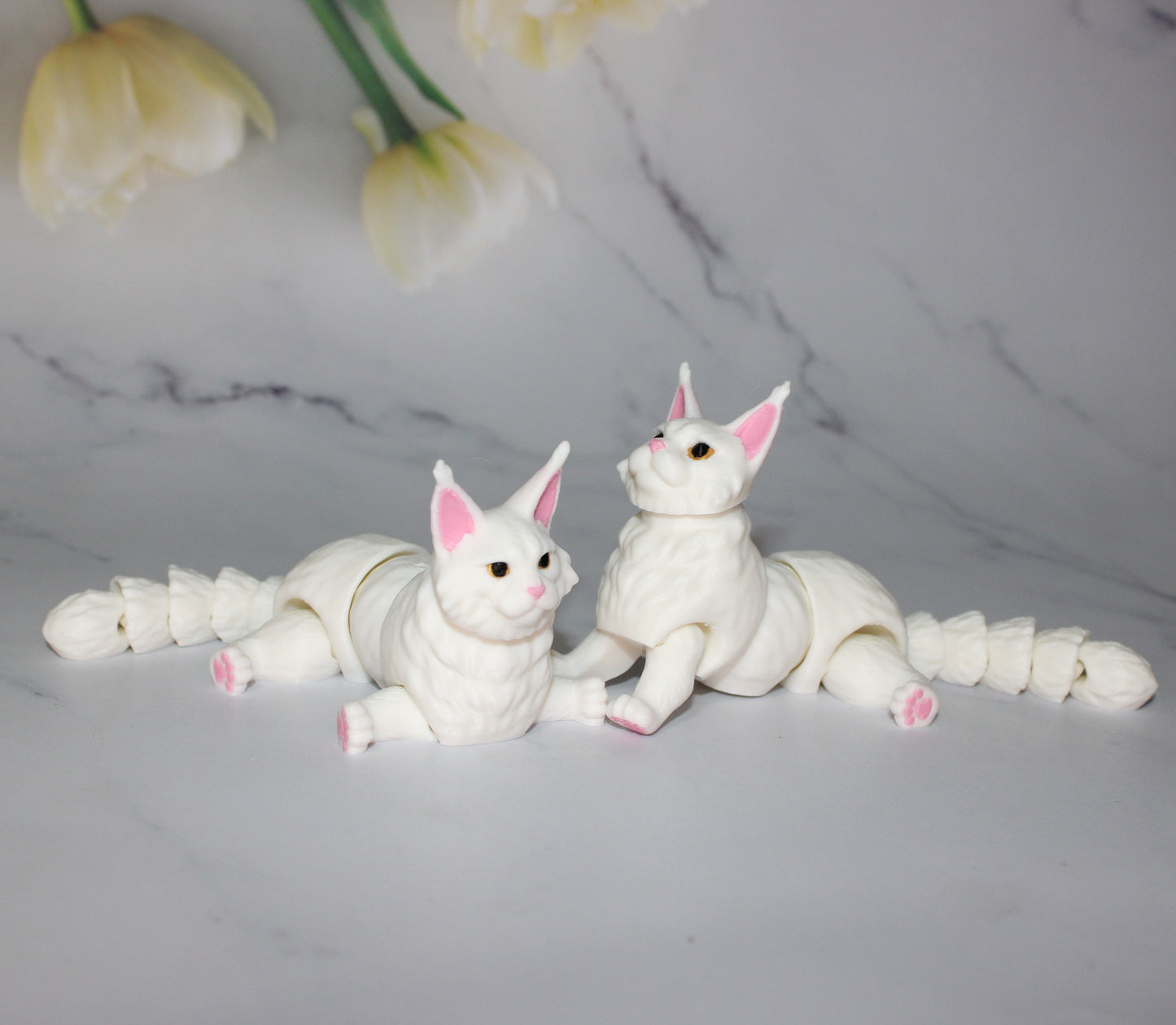 Maine Coon Cat 3D Printed Articulated Figurine - Wonderland 3D Printing