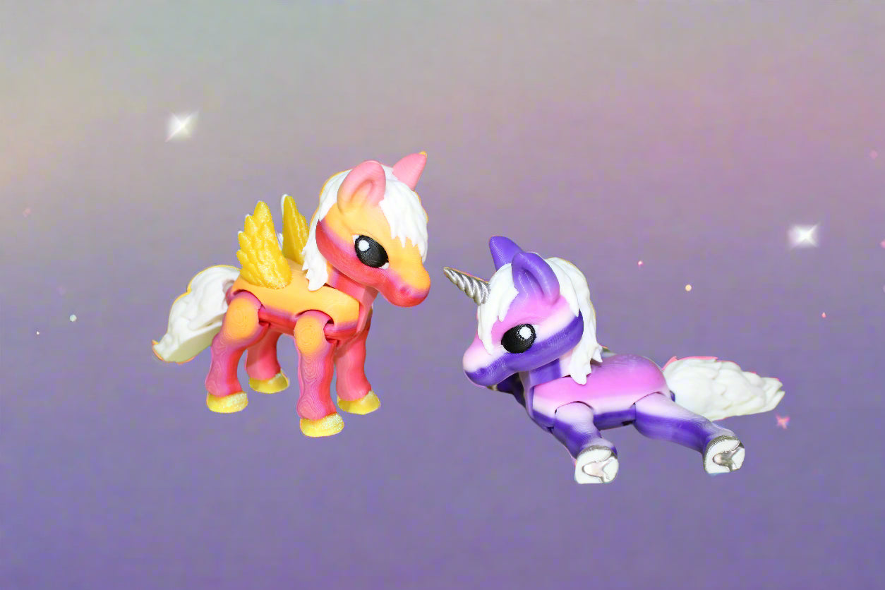 Magical Horse 3D Printed Articulated Figurine - Wonderland 3D Printing