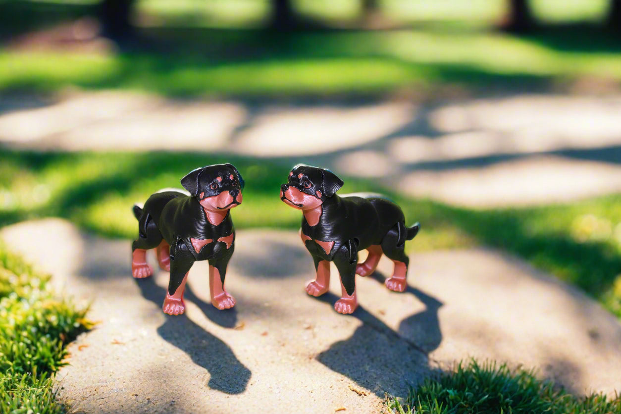 Rottweiler Dog 3D Printed Articulated Figurine - Wonderland 3D Printing