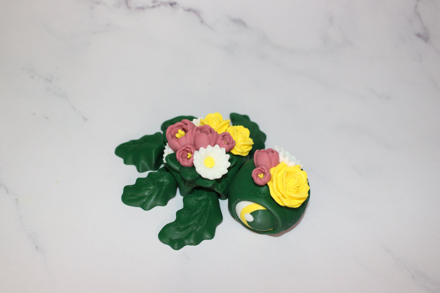 State Flower Turtles or Flower Turtles 3.5 inches Long Multiple Varieties to choose from-Articulated 3d Printed Figurine