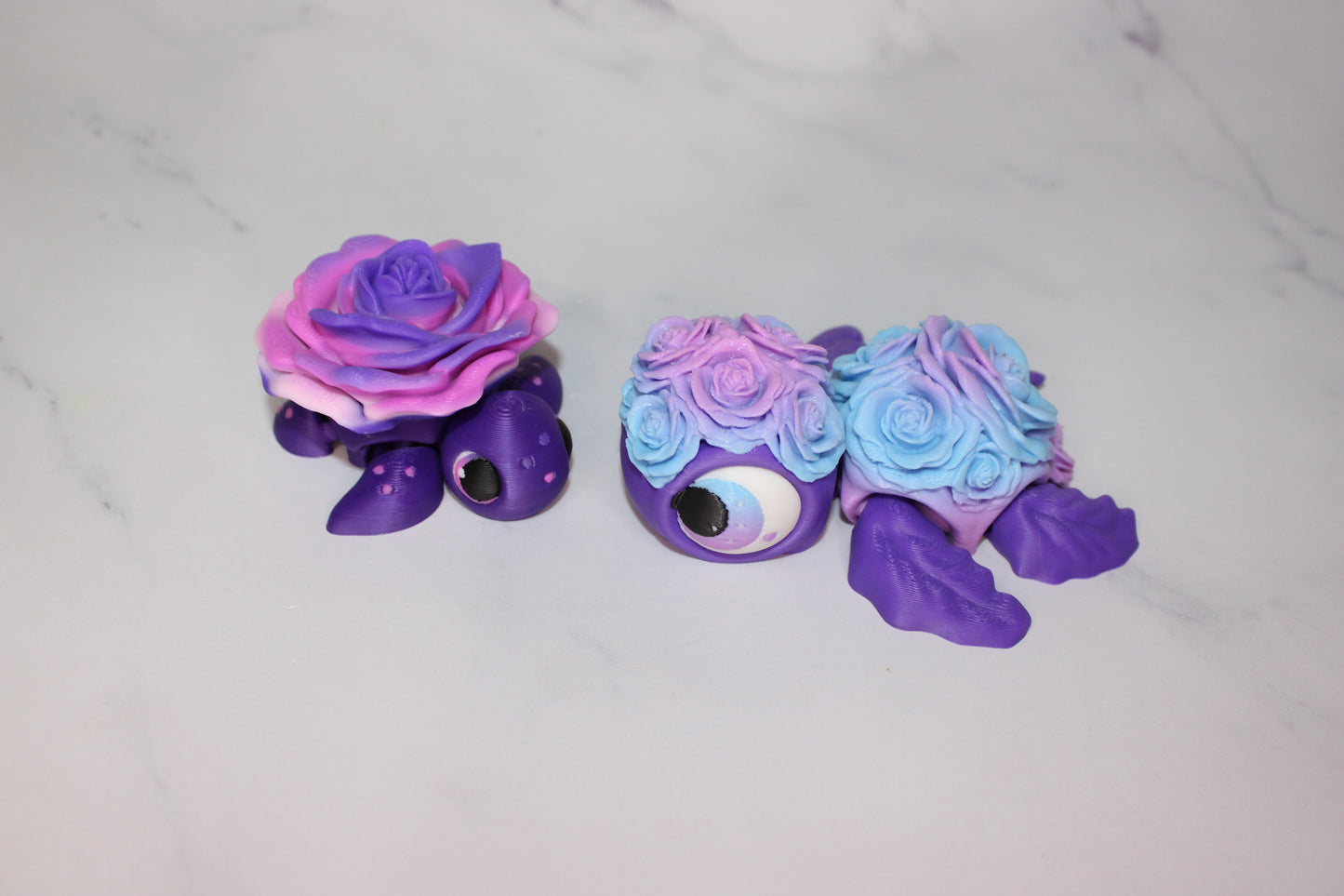 State Flower Turtles or Flower Turtles 3.5 inches Long Multiple Varieties to choose from-Articulated 3d Printed Figurine