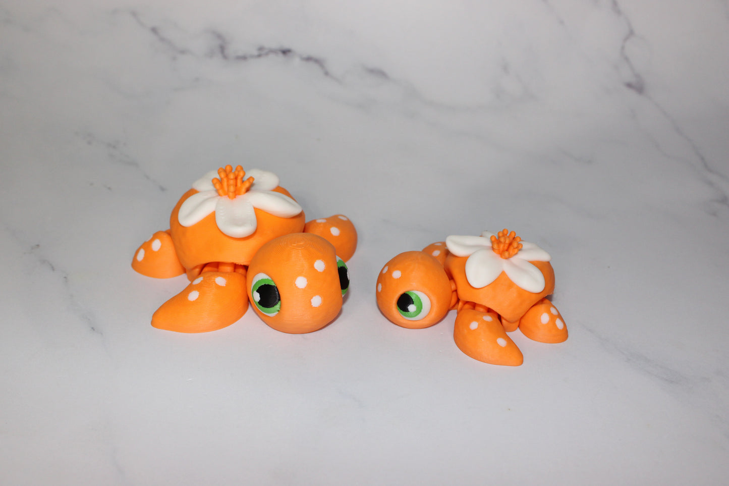 State Flower Turtles or Flower Turtles 3.5 inches Long Multiple Varieties to choose from-Articulated 3d Printed Figurine