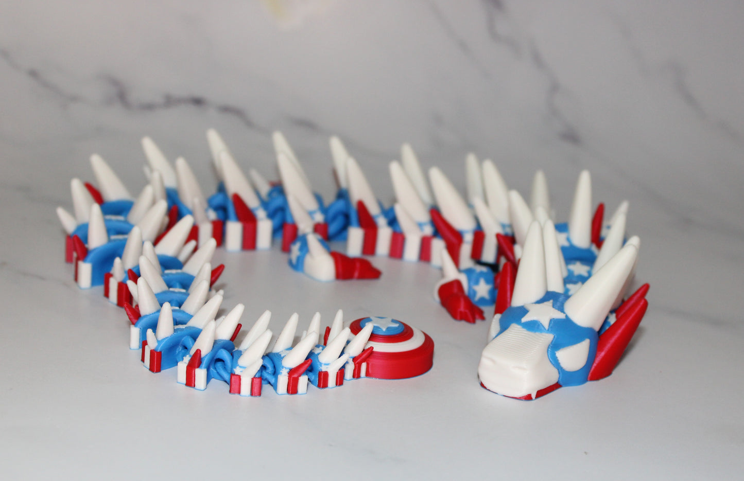 American Dragon 3D Printed Articulated Figurine - Wonderland 3D Printing