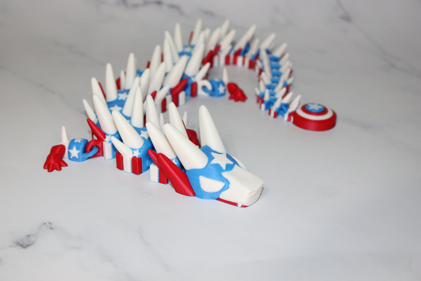 American Dragon 3D Printed Articulated Figurine - Wonderland 3D Printing