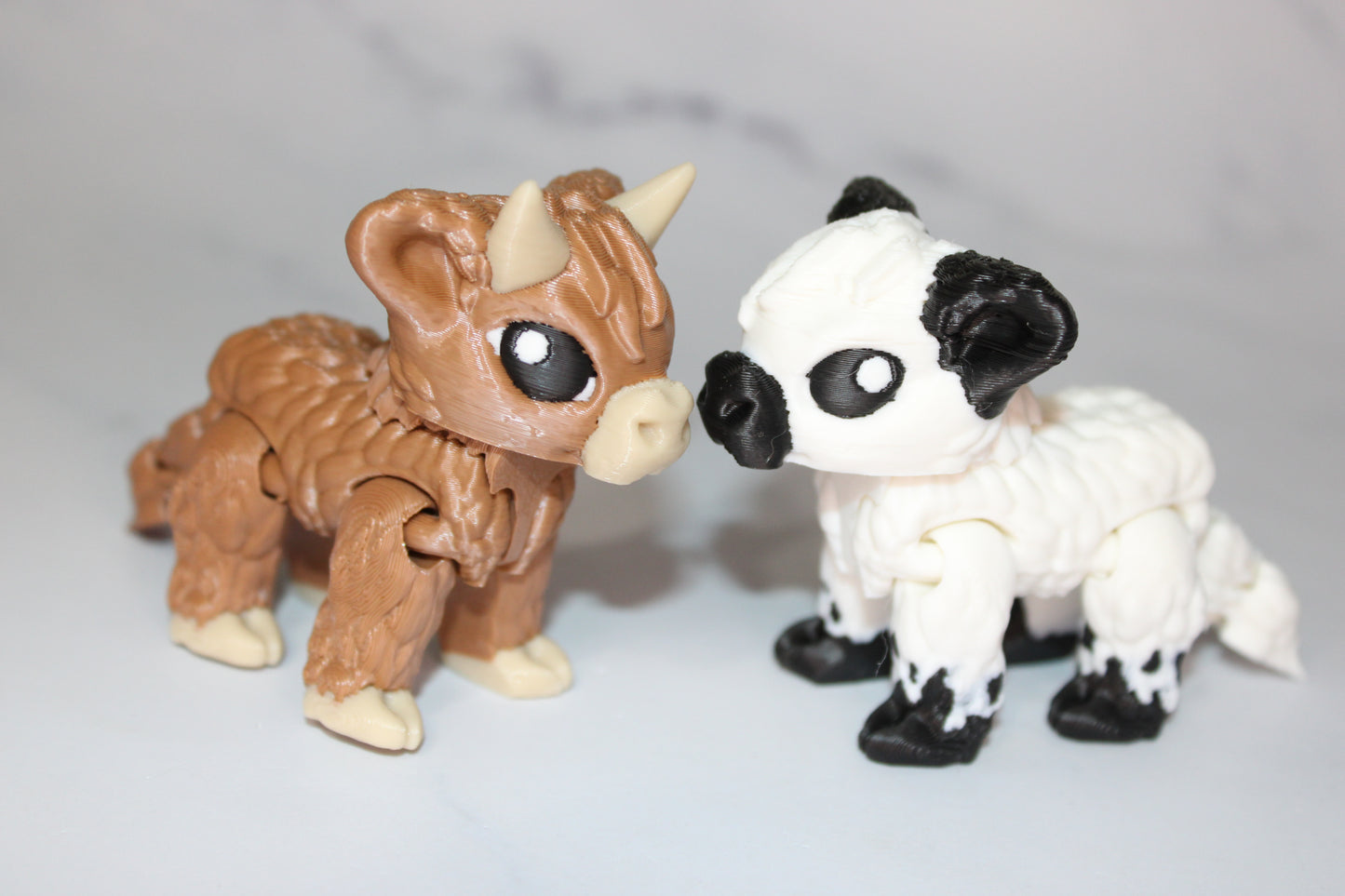 Cows- Highland or Holstein -3D Printed Articulated Figurine 2.5 inches tall