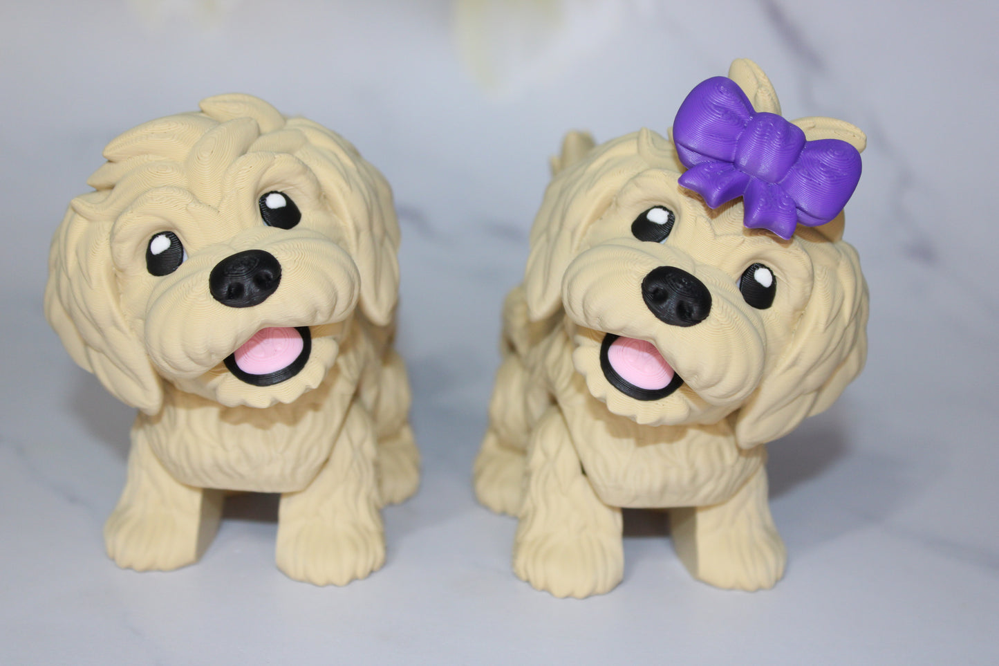 Golden Doodle Puppy:3D Printed Articulated Flexi Fidget Toy