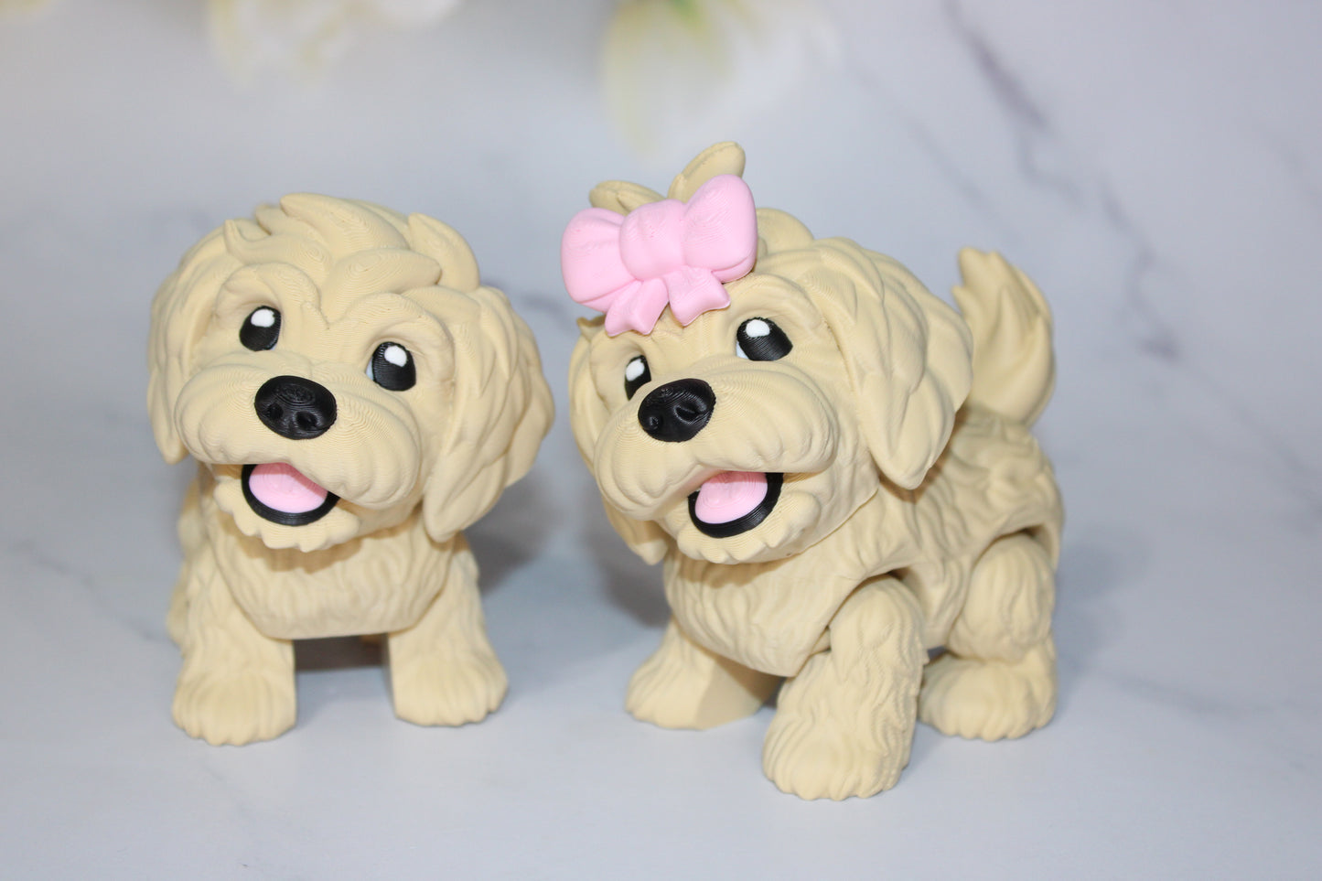 Golden Doodle Puppy:3D Printed Articulated Flexi Fidget Toy