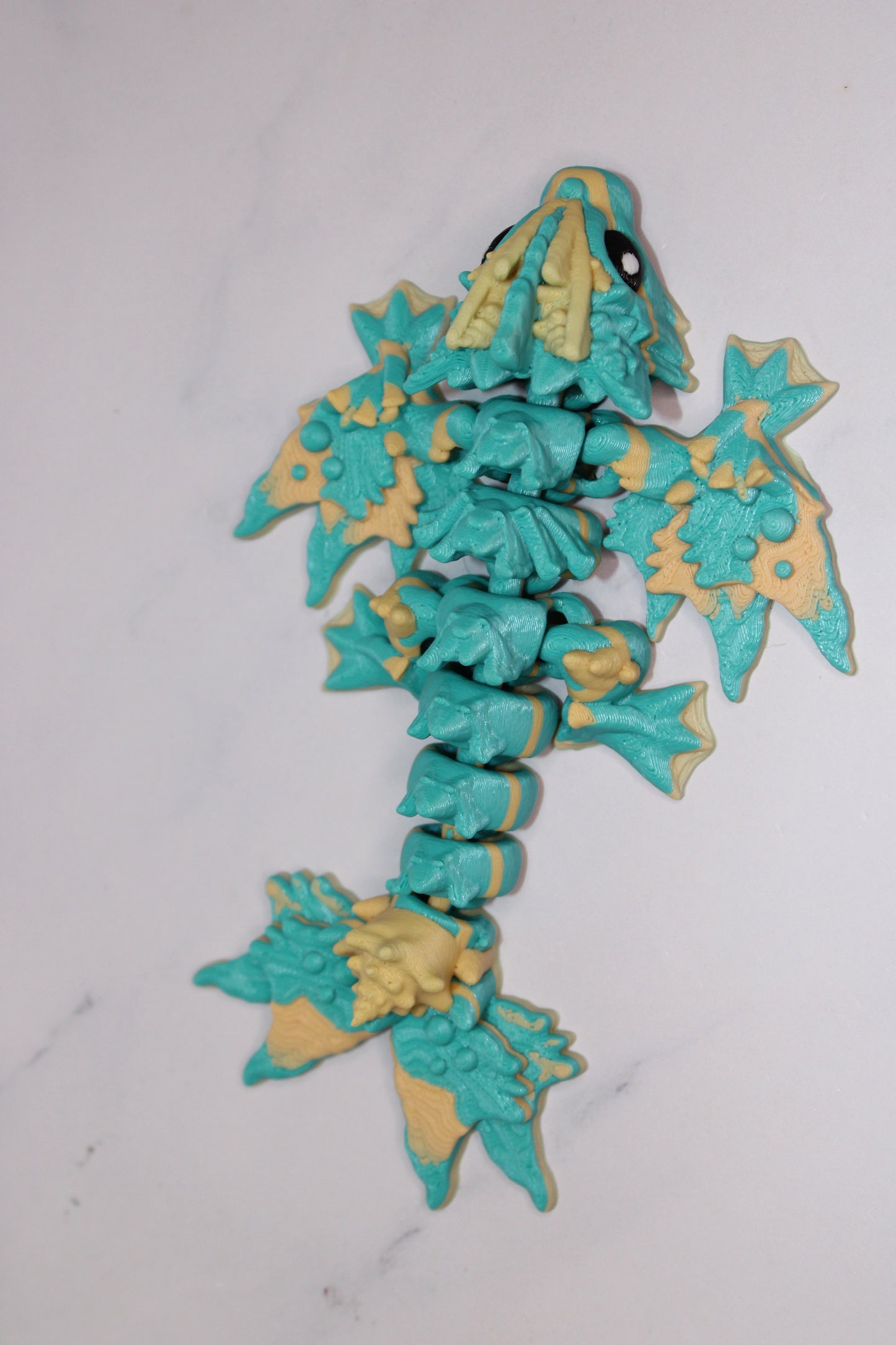 Tiny Ocean Baby Dragon5.5 inches Long 3D Printed Articulated Flexi Figurine - Wonderland 3D Printing