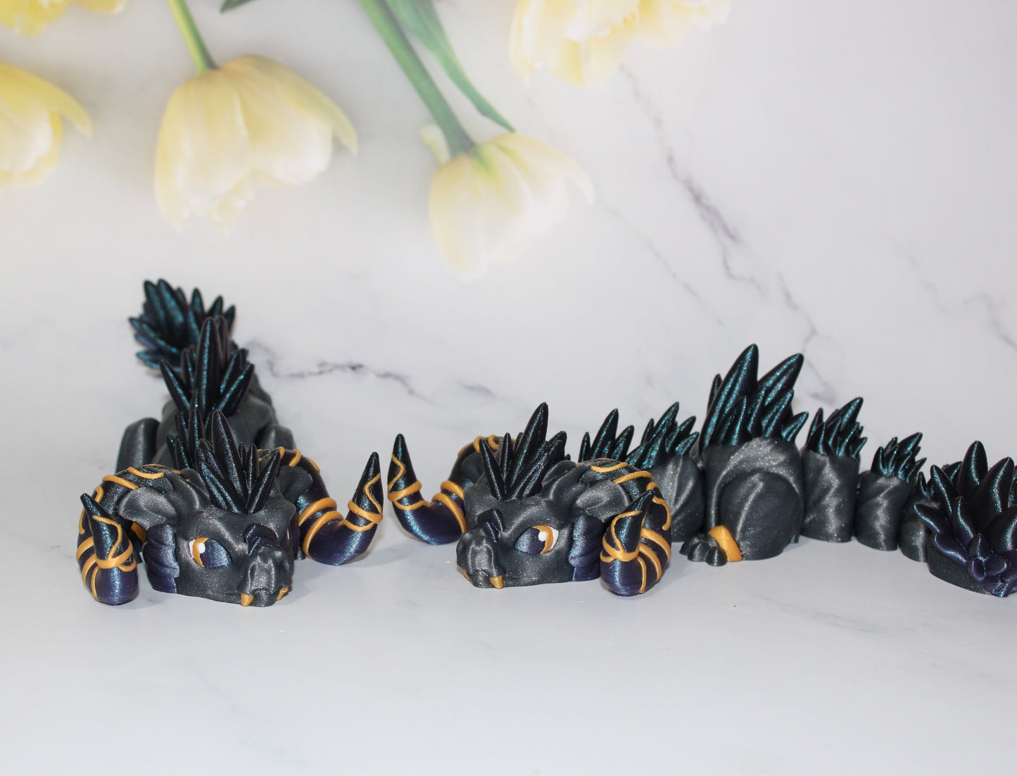 Snarl Dragon 9 inches long Articulated 3d Printed Figurine