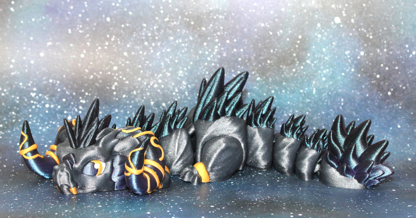 Snarl Dragon 9 inches long Articulated 3d Printed Figurine