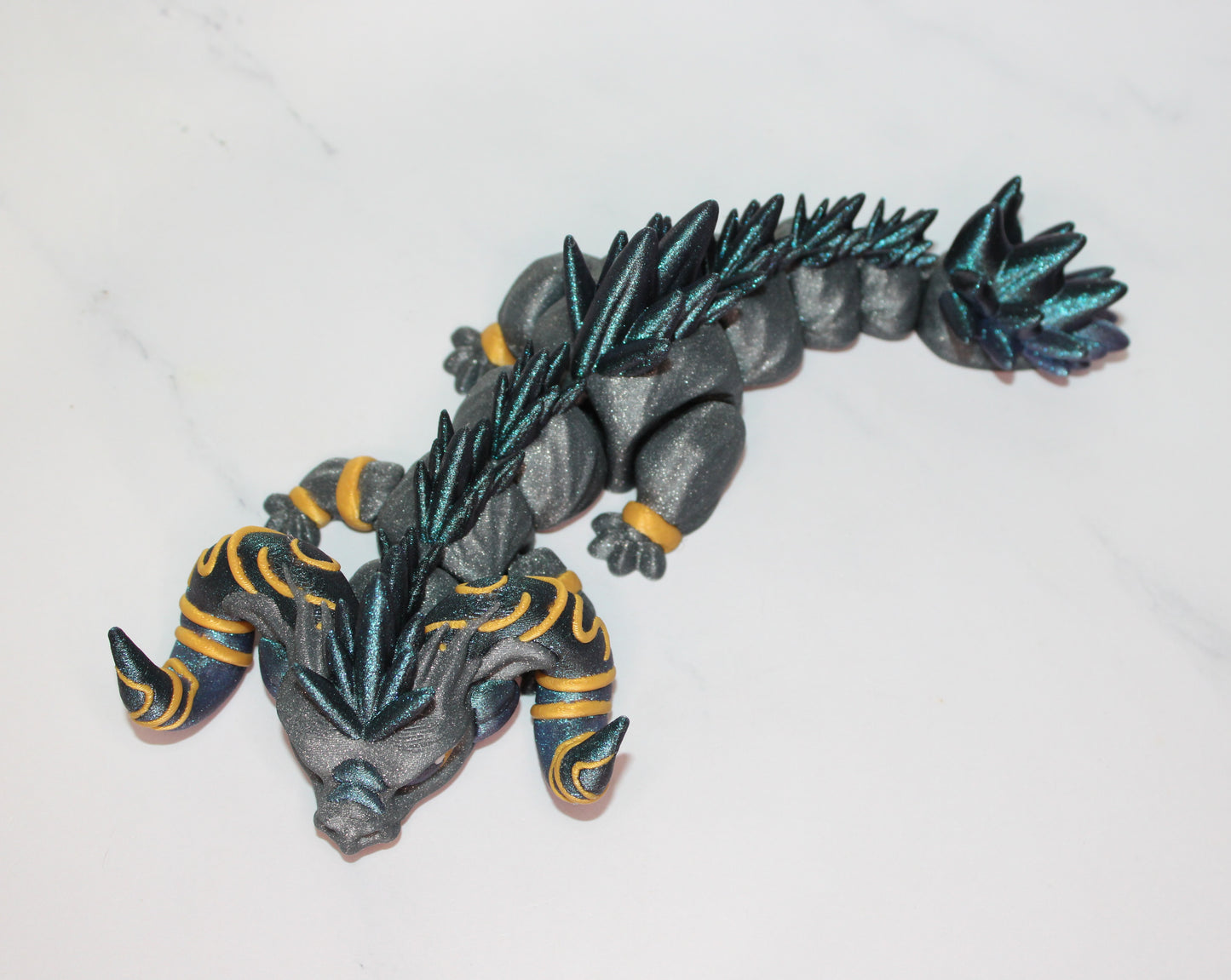 Snarl Dragon 9 inches long Articulated 3d Printed Figurine