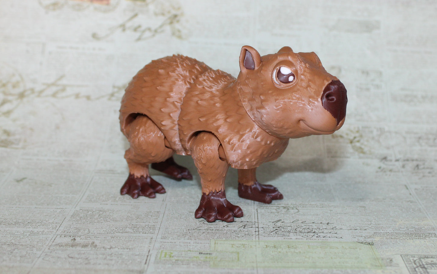 Capybara 3D Printed Articulated Figurine Fidget Toy