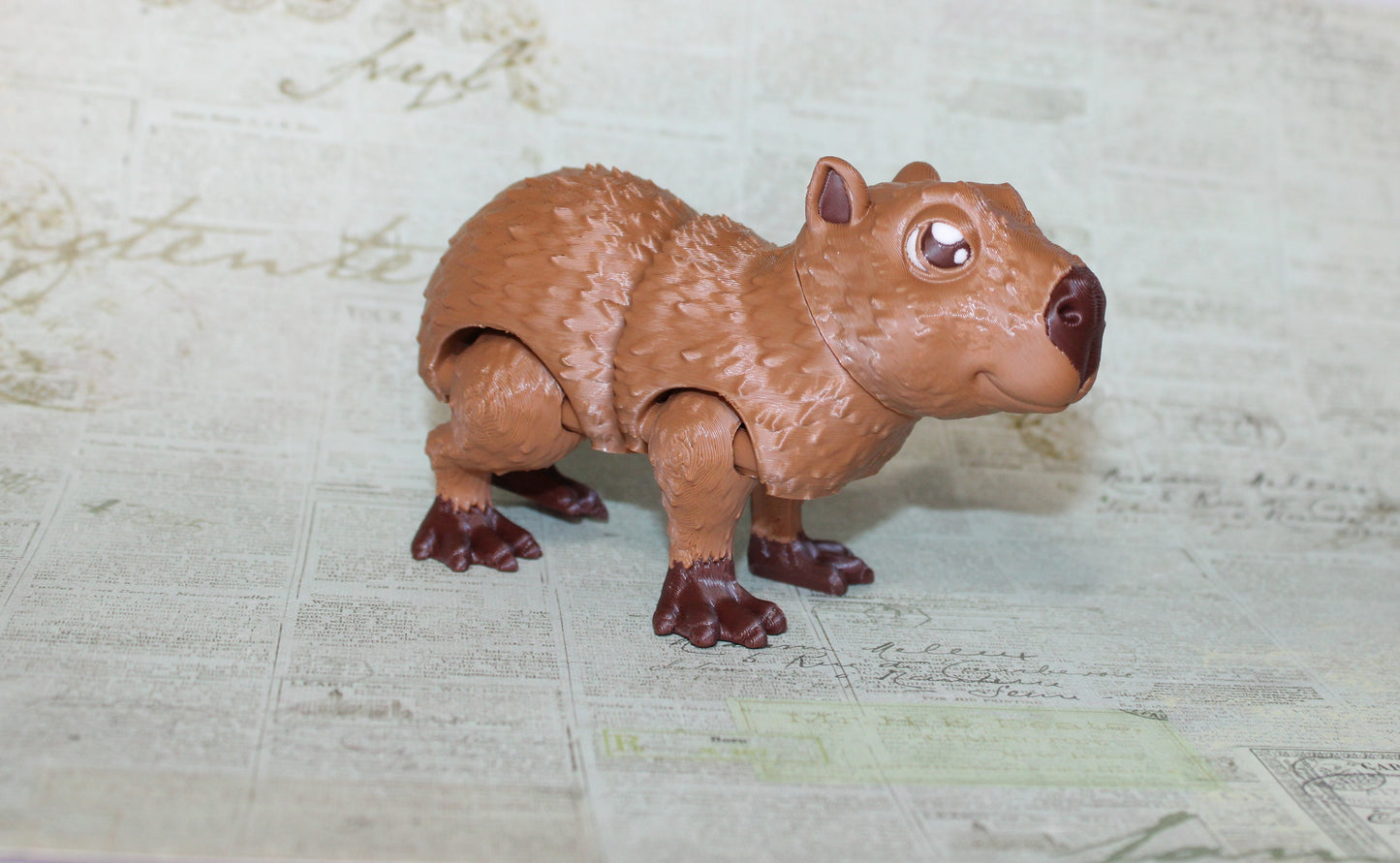 Capybara 3D Printed Articulated Figurine Fidget Toy