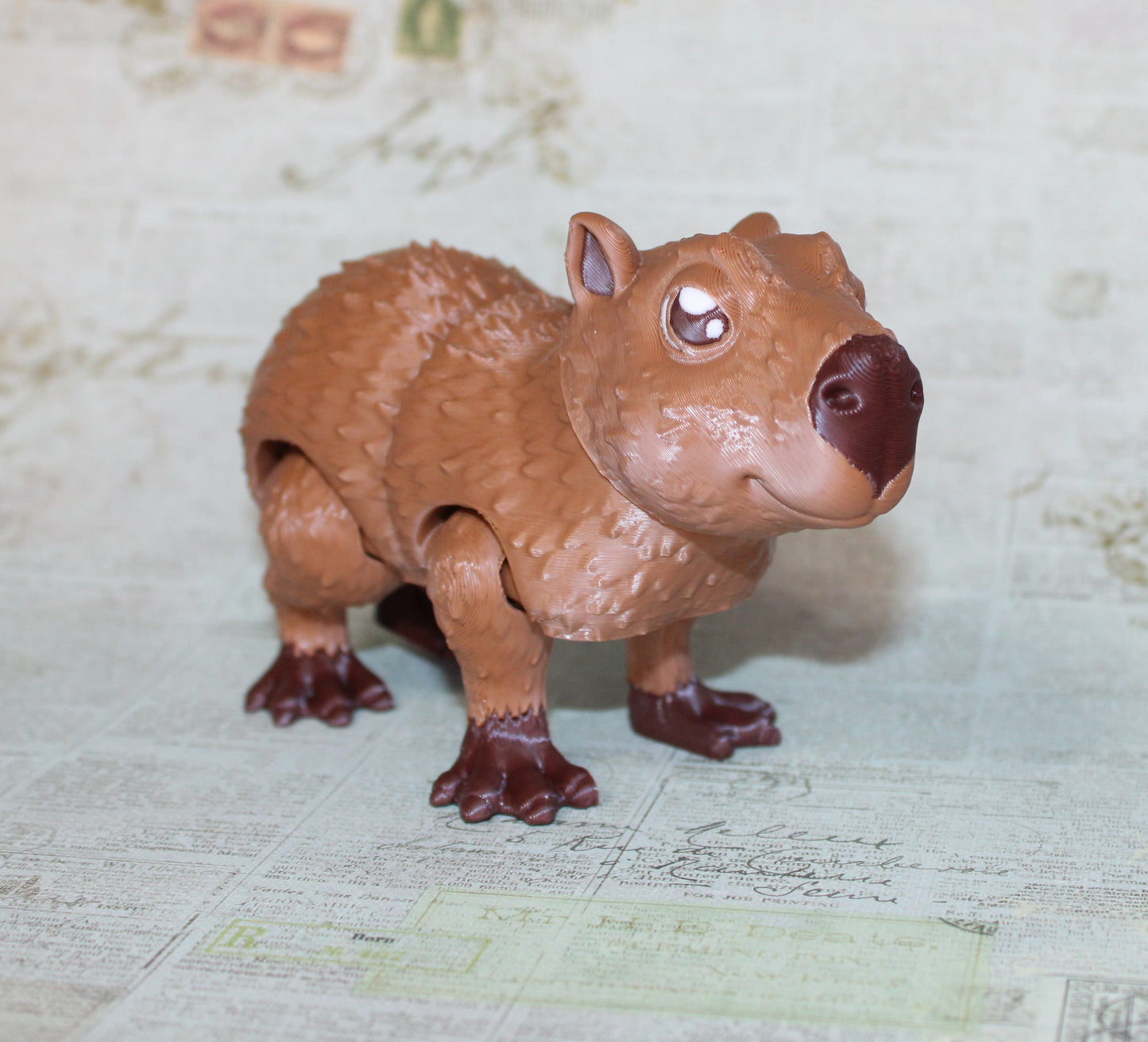 Capybara 3D Printed Articulated Figurine Fidget Toy