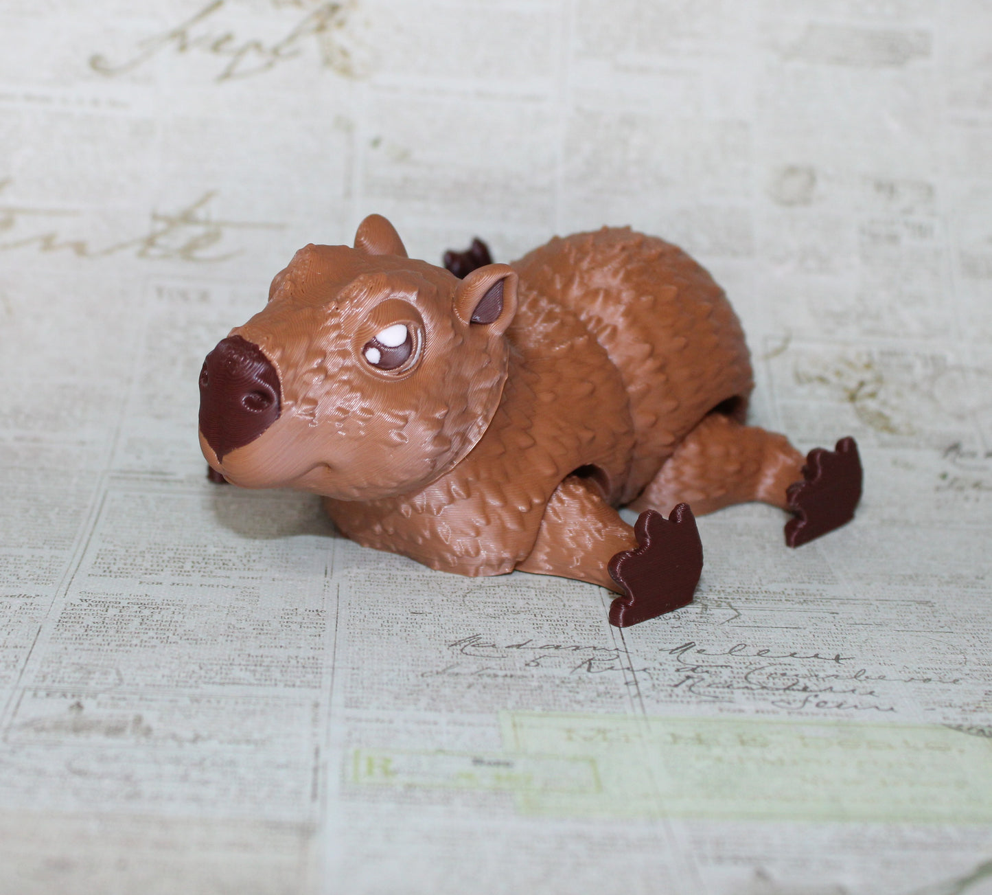 Capybara 3D Printed Articulated Figurine Fidget Toy