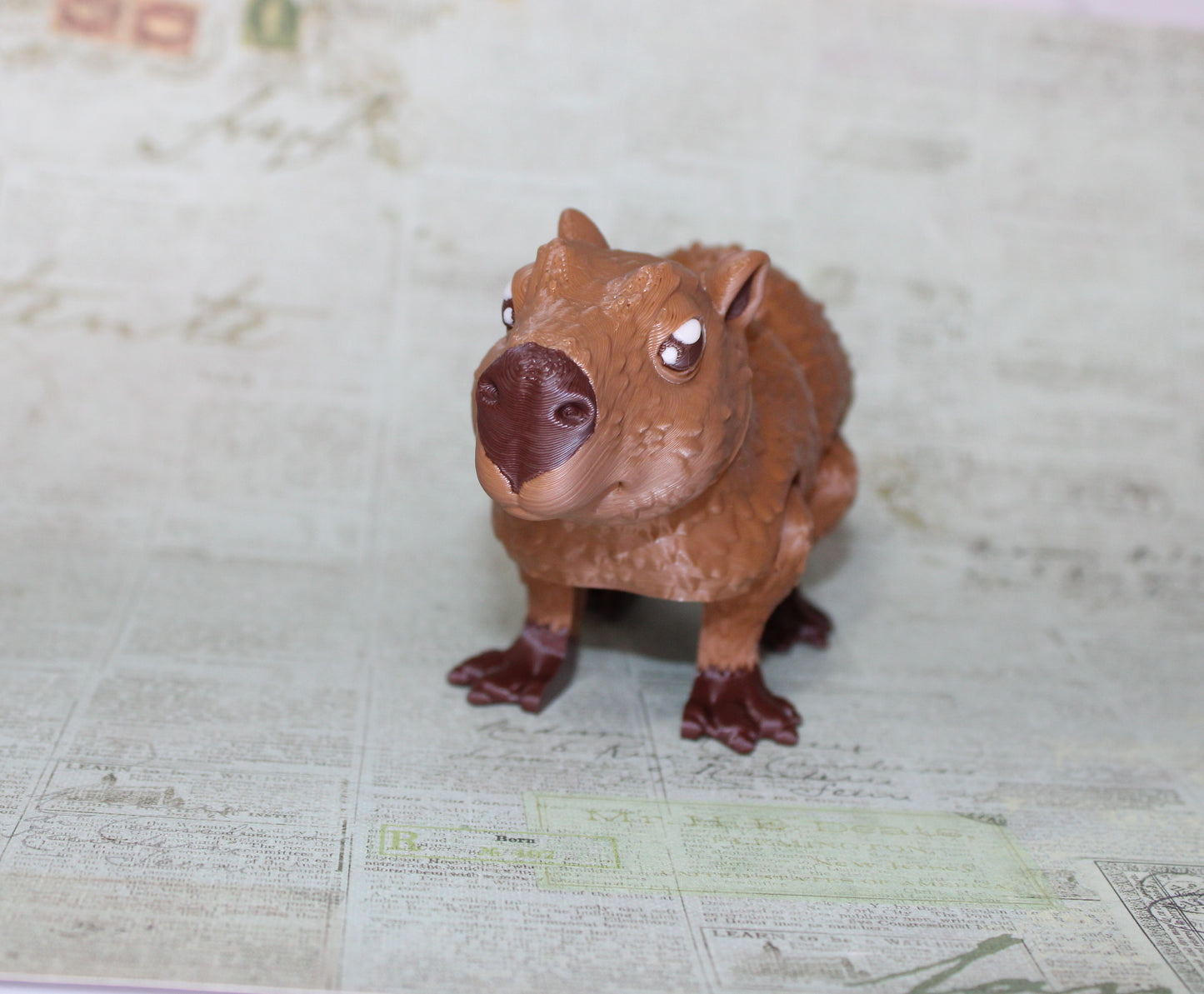 Capybara 3D Printed Articulated Figurine Fidget Toy