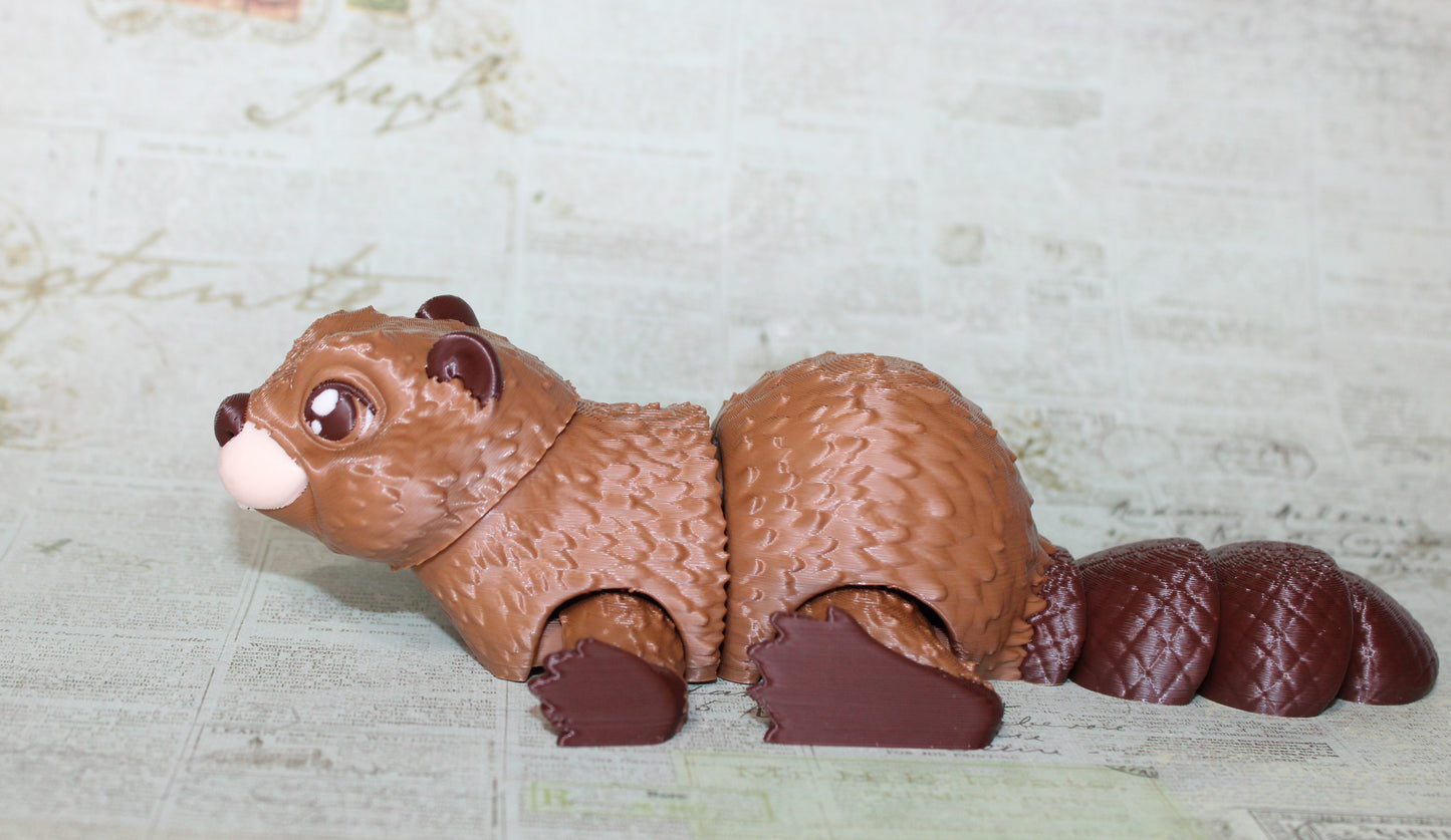 Beaver 3D Printed Articulated Figurine Fidget Toy