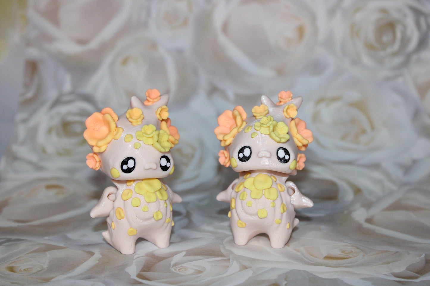 Cherry Blossom Pixie with Dice Stand Options -3d Printed Figurine