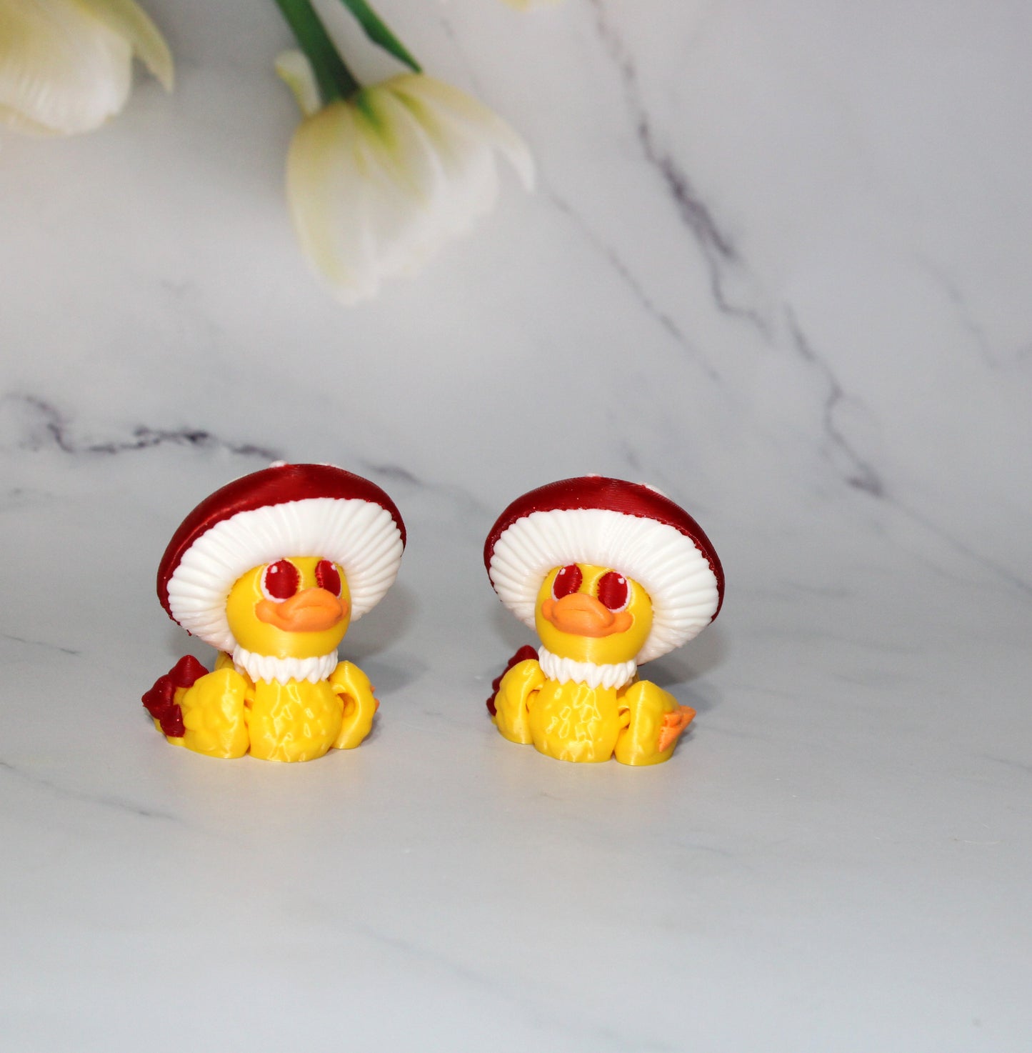 Mushroom, Banana, Lucky or Bunny Duck 3D Printed Articulated Figurine 2.25 inches Tall