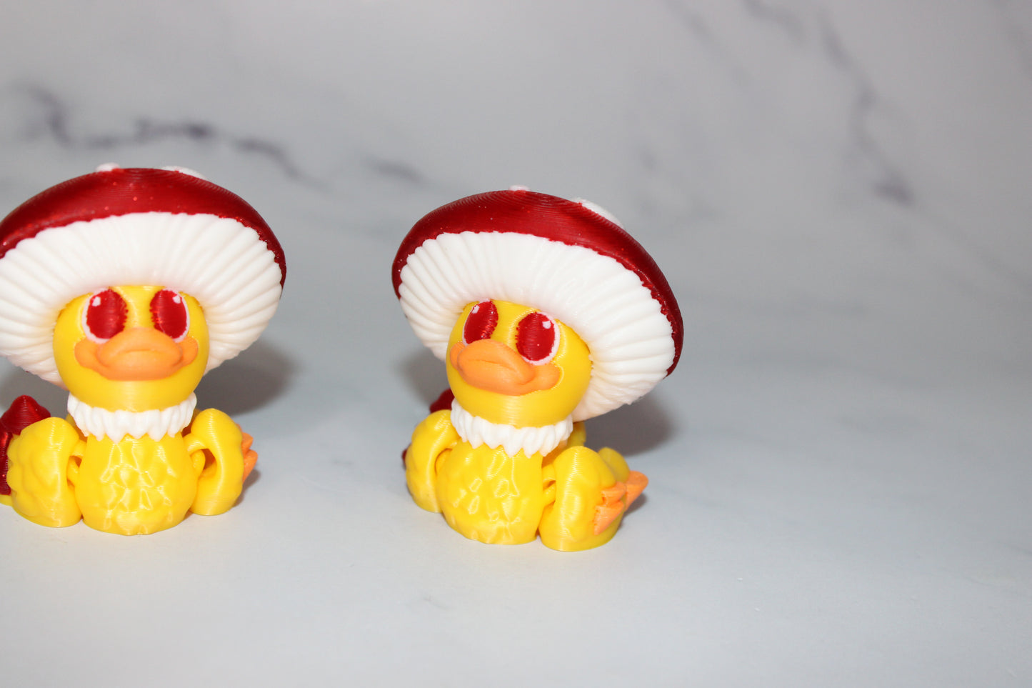 Mushroom, Banana, Lucky or Bunny Duck 3D Printed Articulated Figurine 2.25 inches Tall
