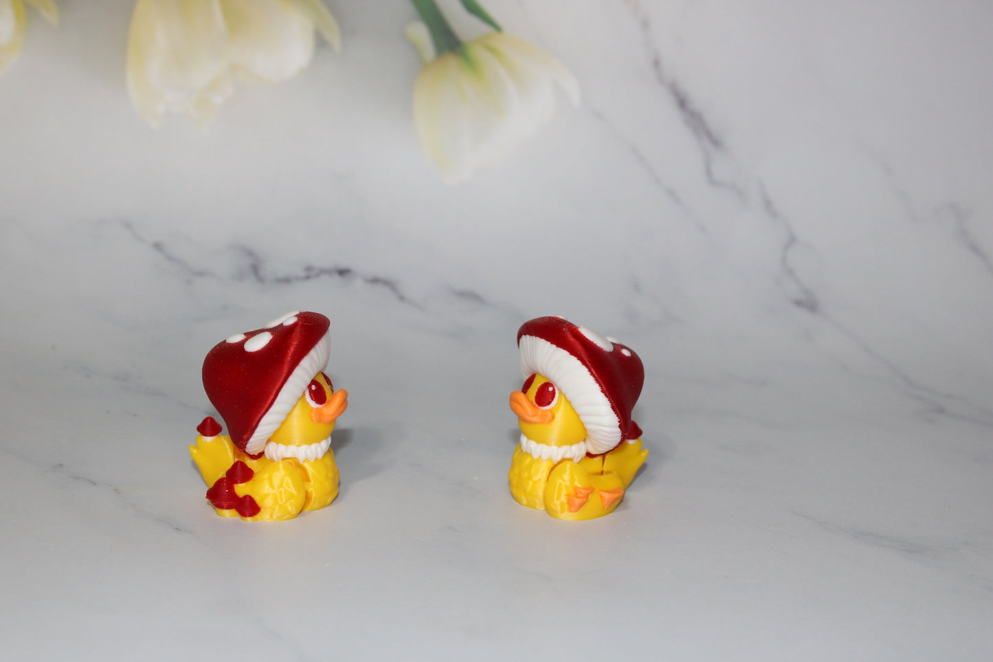 Mushroom, Banana, Lucky or Bunny Duck 3D Printed Articulated Figurine 2.25 inches Tall