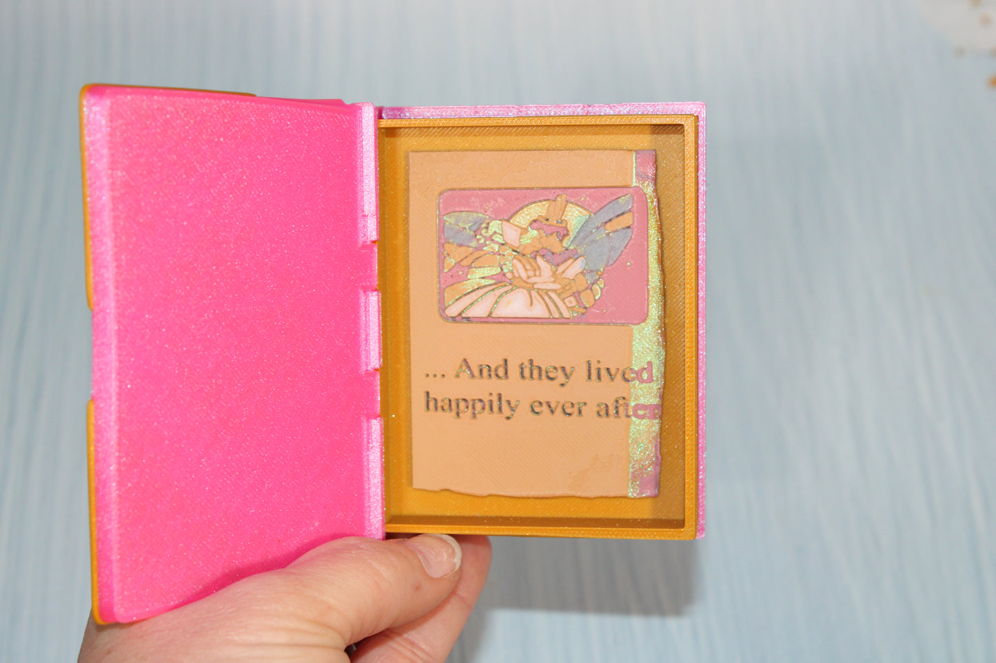 3D Printed 4" Story book trinket container - Wonderland 3D Printing