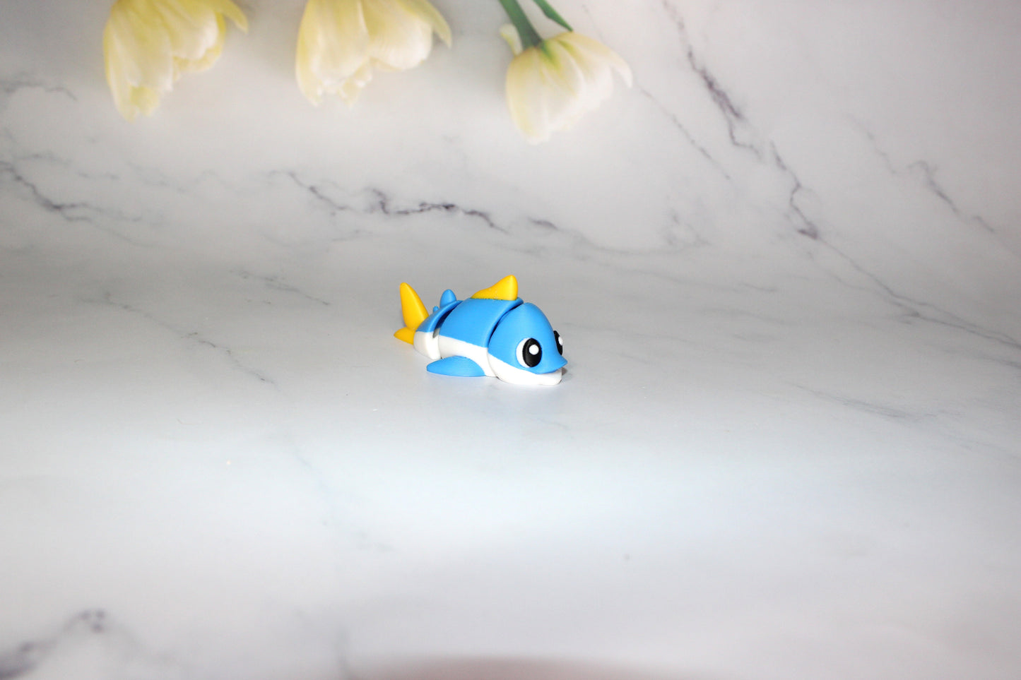 Tuna Fish with Can Container 3 Piece Set 2.5 inches 3D Printed Articulated Flexi Fidget - Wonderland 3D Printing
