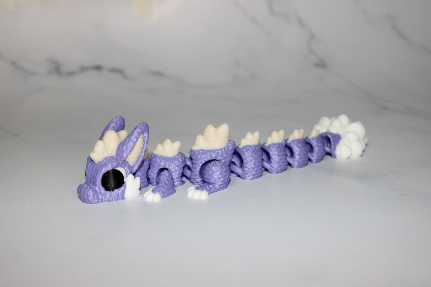 Plushie Dragon or Bunny Dragon 3D Printed Articulated Figurine - Wonderland 3D Printing
